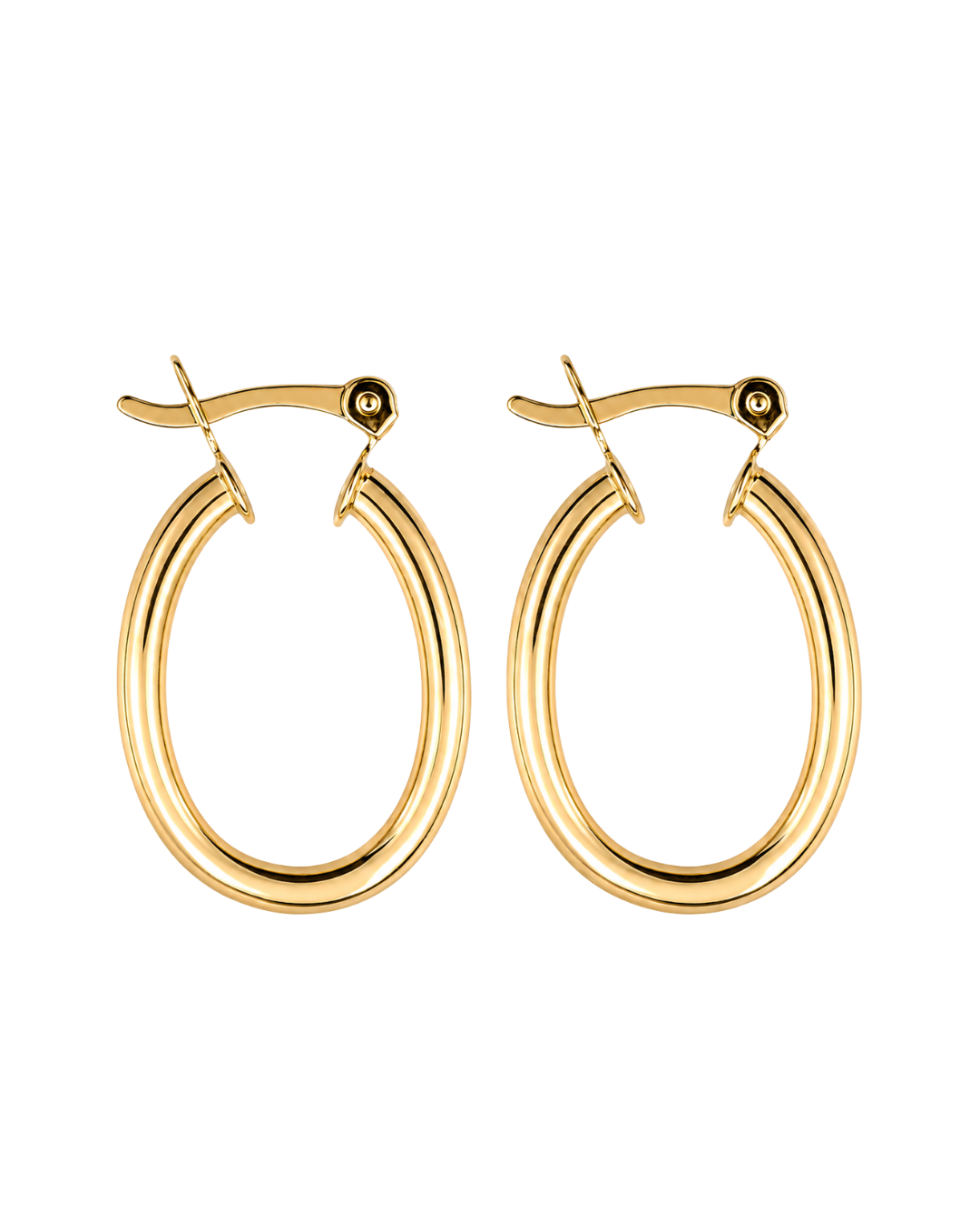 Brinco Argola Oval Dourado